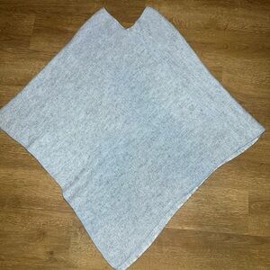 Fratelli Talli‎ Gray Pullover Poncho Shawl Sweater Wool Alpaca Blend Italy